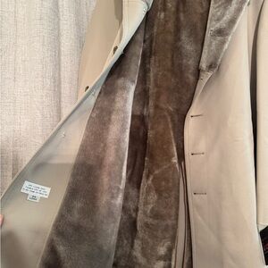 London Fog Light Tan Coat with Faux Fur